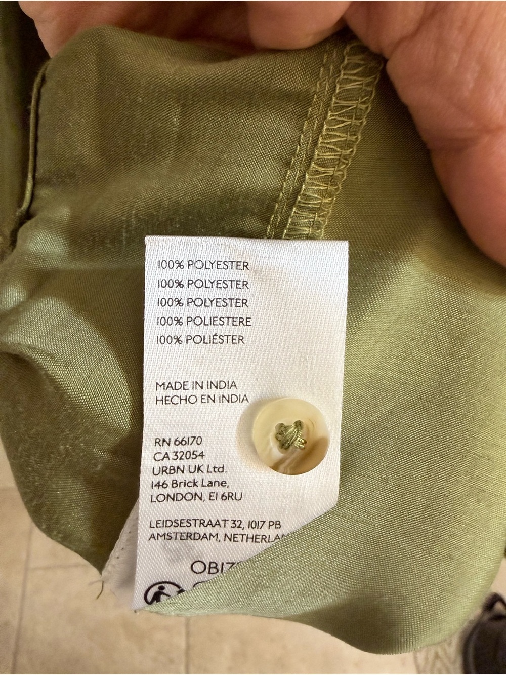 Pilcro Anthropologie Olive Green Shine Satin Blouse M - Picture 9 of 11